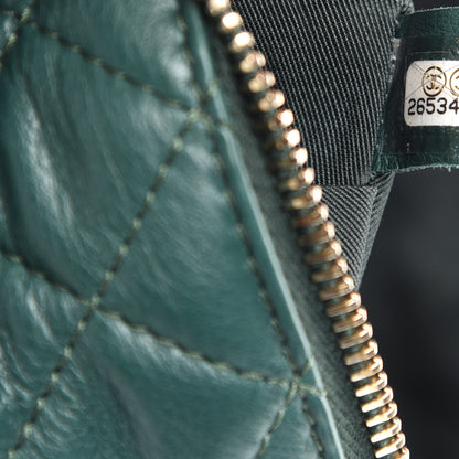 Chanel Calfskin Quilted Banane Waist Bag Fanny Pack Dark Green 7 of 12