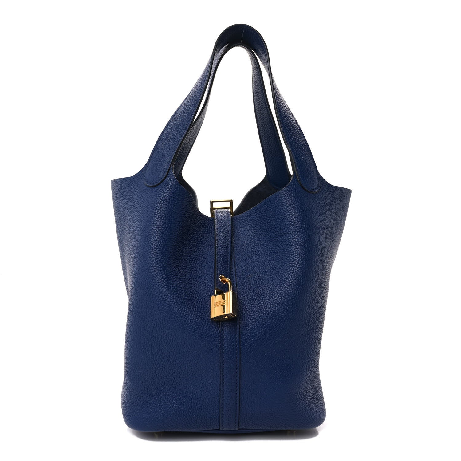 Hermes Taurillon Clemence Picotin Lock 22 MM Bleu Saphir 1 of 9