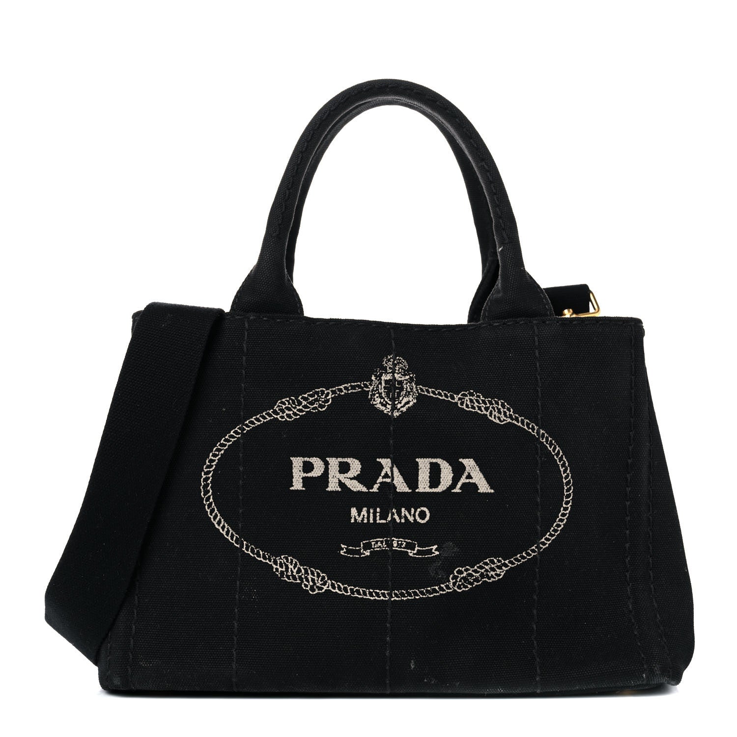 Prada Canapa Small Logo Tote Black 1 of 18