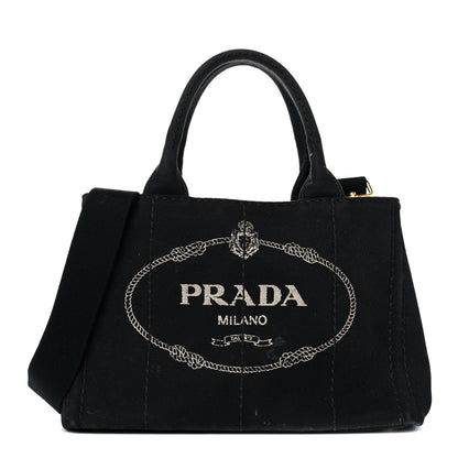 Prada Canapa Small Logo Tote Black 1 of 18