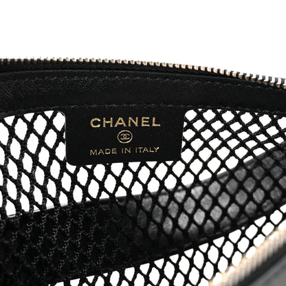 Chanel Mesh Shiny Lambskin Chain Hobo Black 7 of 12