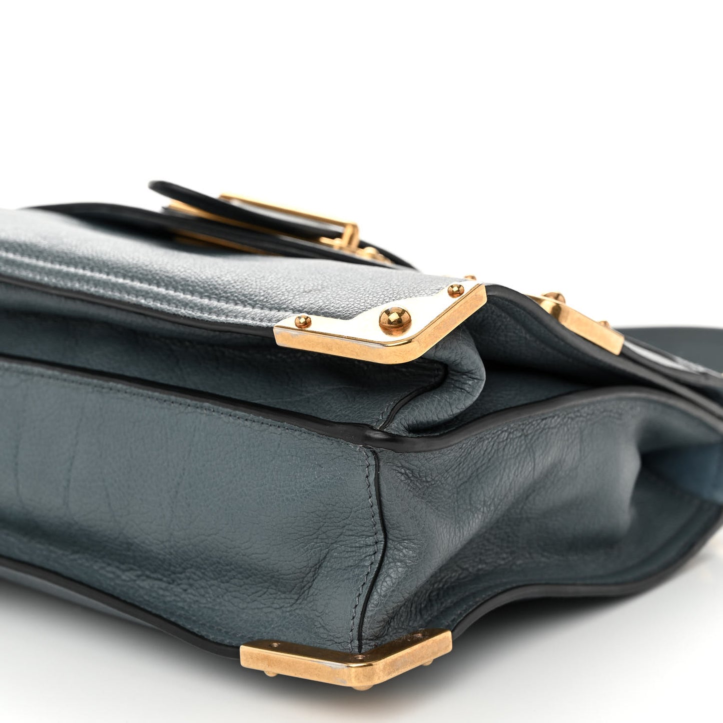 Glace Calf Medium Soft Cahier Bag Marine Astrale