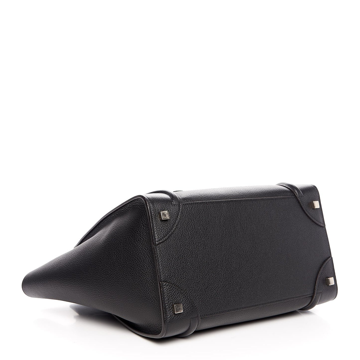 Drummed Calfskin Mini Luggage Black