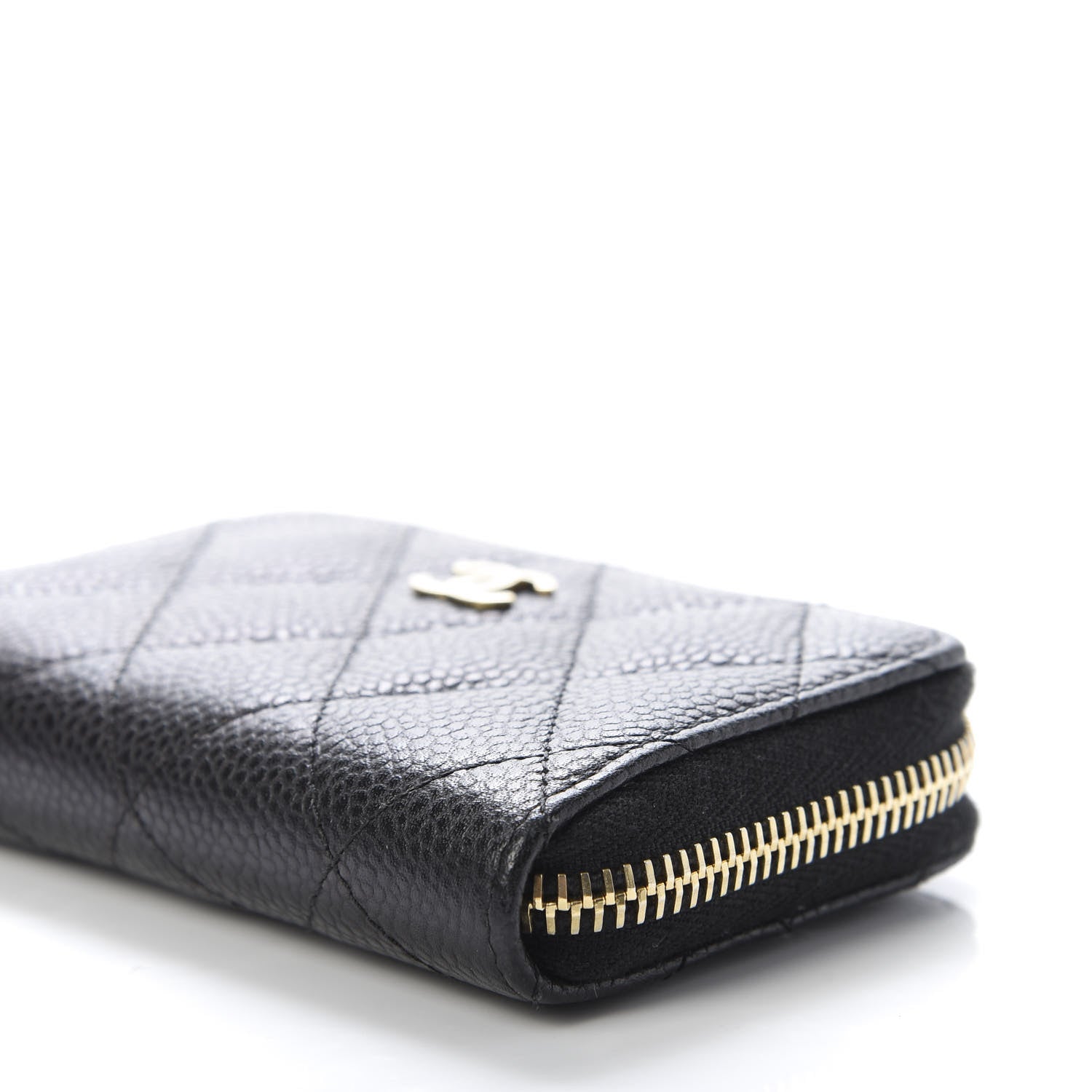 Chanel Caviar Quilted Zip Coin Purse Black 7 of 10
