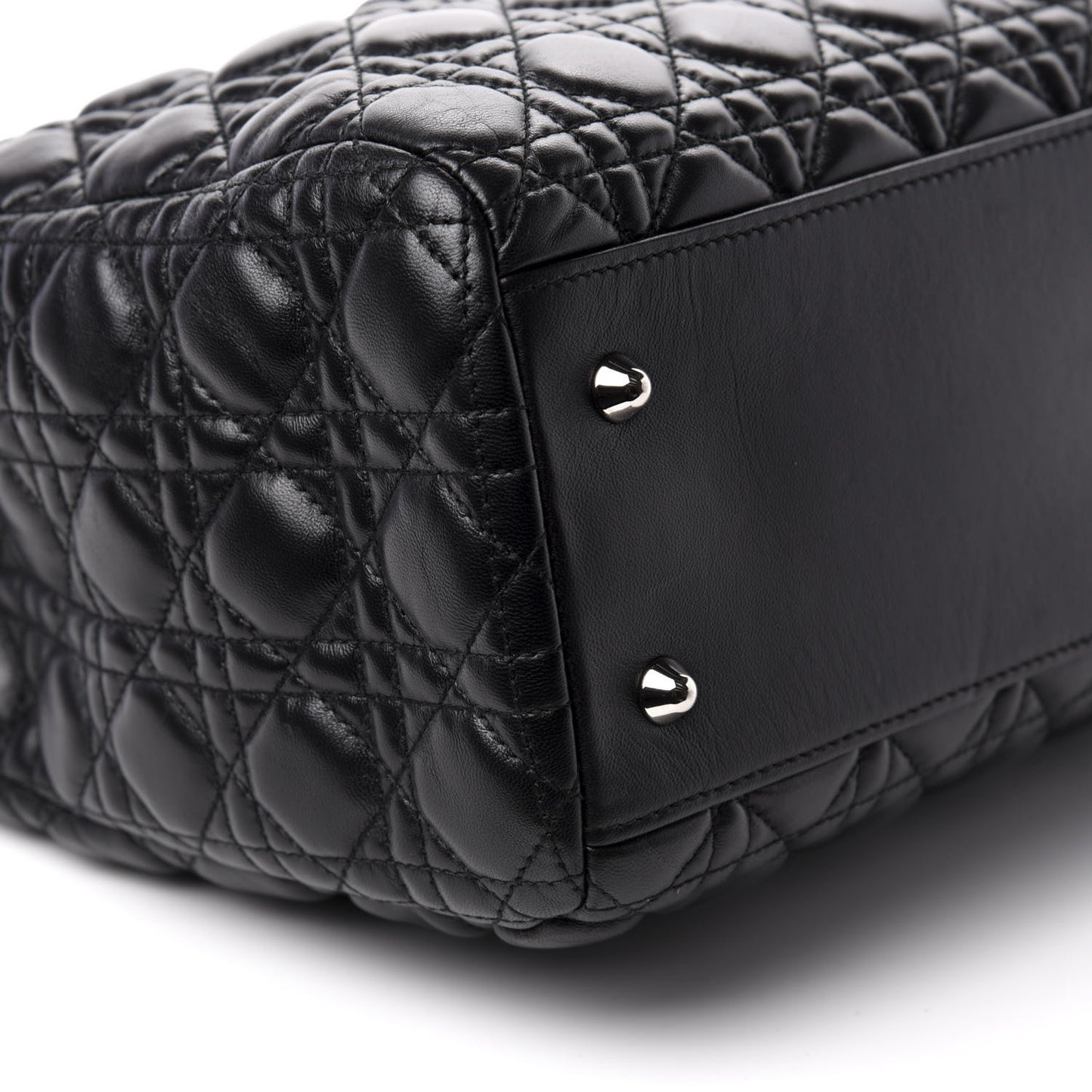 Lambskin Cannage Large Dior Soft Shopping Tote Black