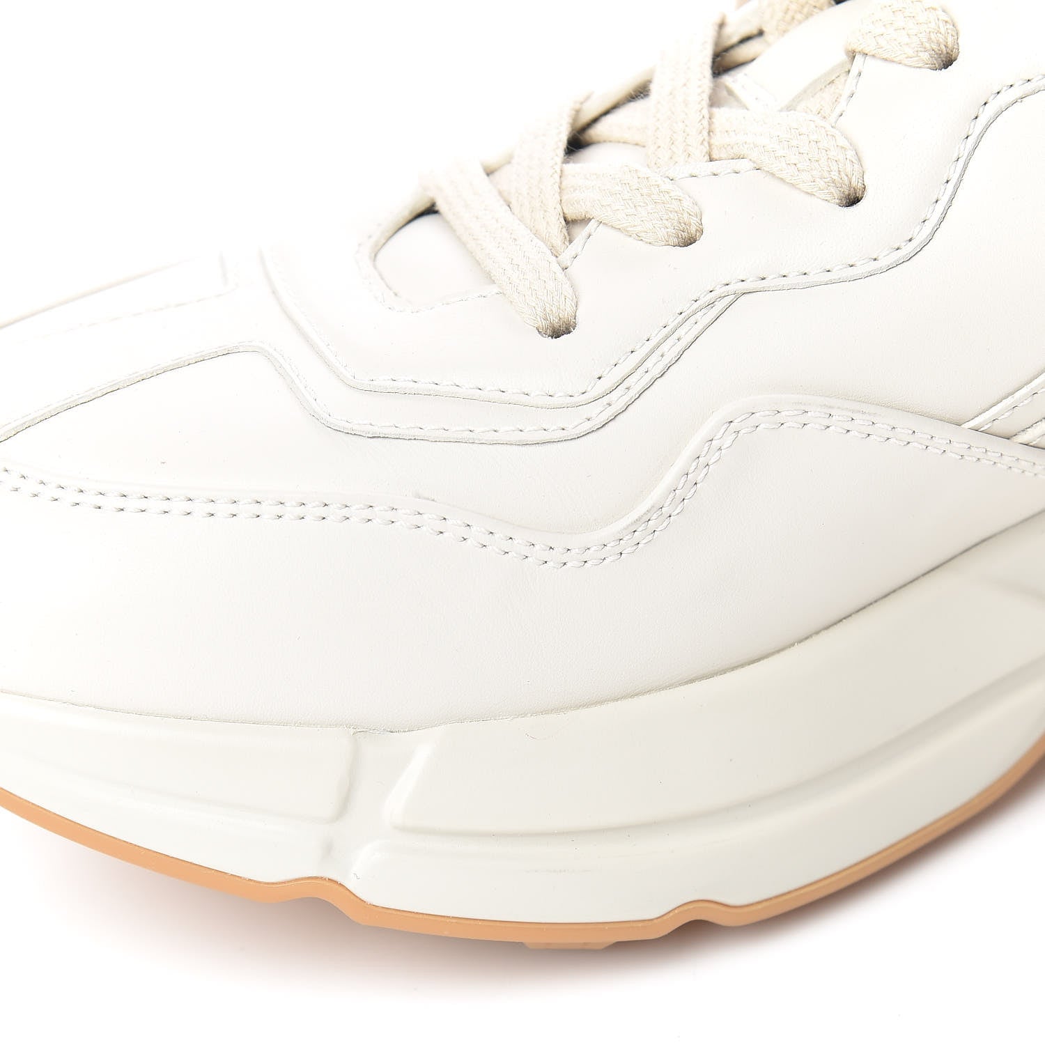Gucci Calfskin Interlocking G Heart Rhyton Sneakers 40 Mystic White 12 of 13