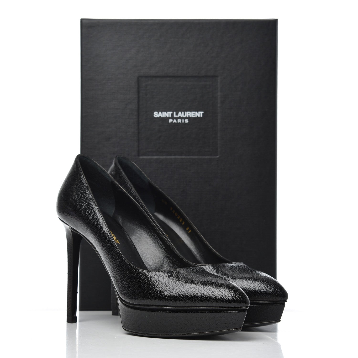 Saint Laurent Patent Grain de Poudre Janis 80 Escarpin Pumps 37 Black 14 of 14