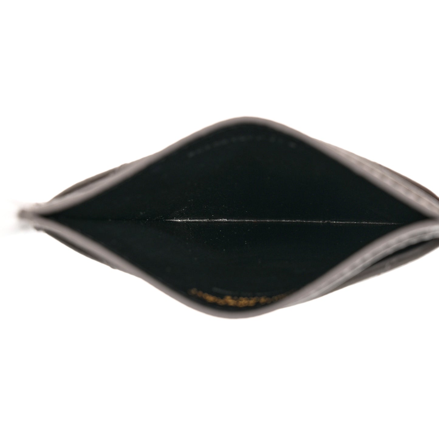 Grain De Poudre Matelasse Chevron Monogram Credit Card Case Fog