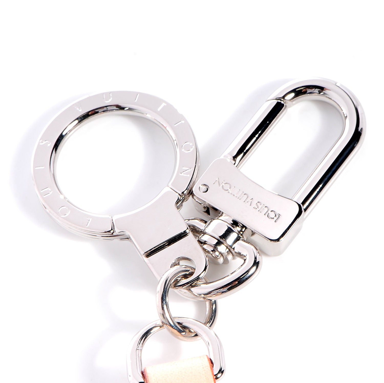 Louis Vuitton Luggage Tag Key Holder Silver 3 of 7