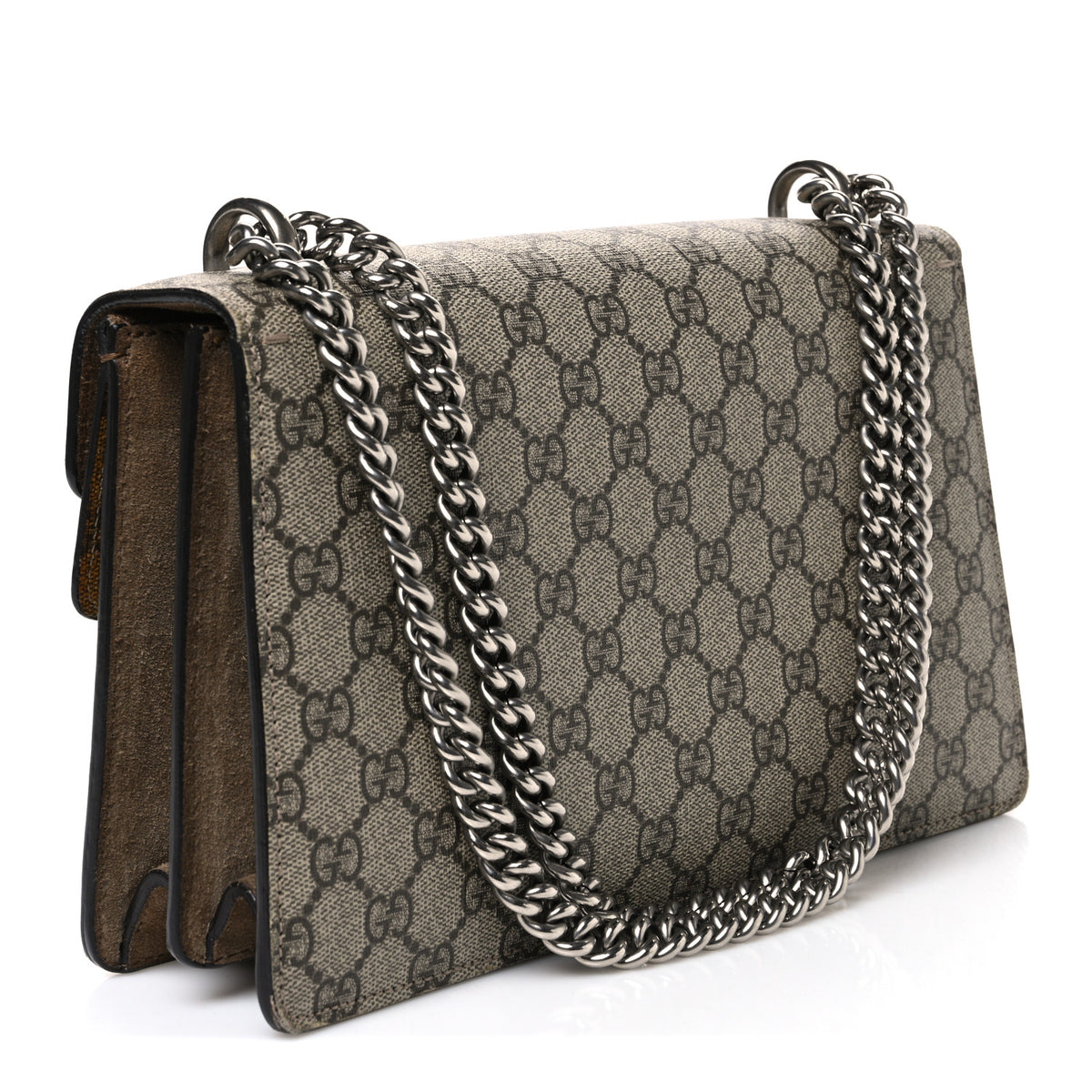 Gucci GG Supreme Monogram Small Dionysus Shoulder Bag Taupe 3 of 12