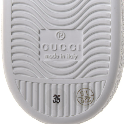 Gucci Calfskin Interlocking G Womens New Ace Sneakers 35 White Red Flame Green 7 of 10