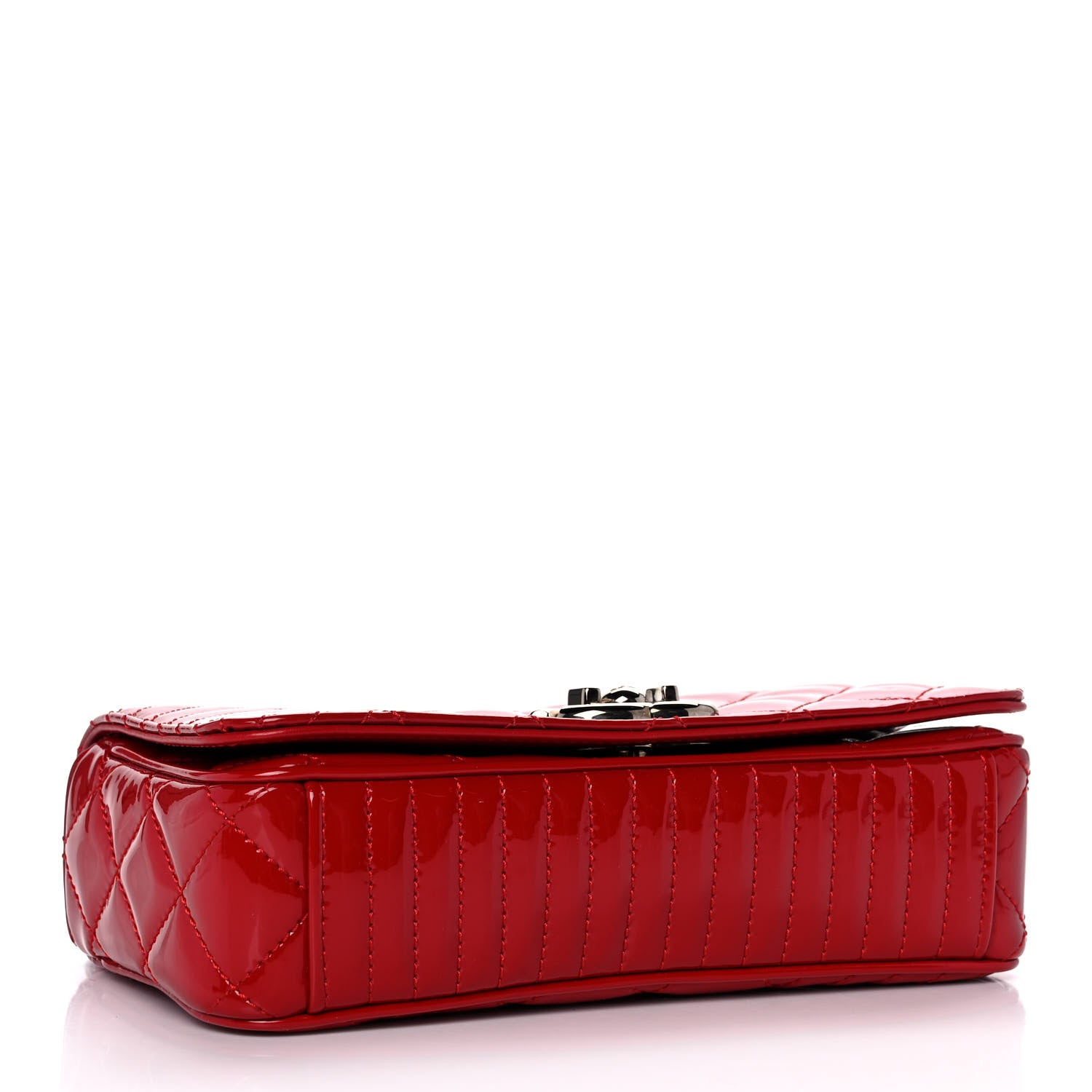 Chanel Patent Quilted Small Coco Boy Flap Red 4 of 11