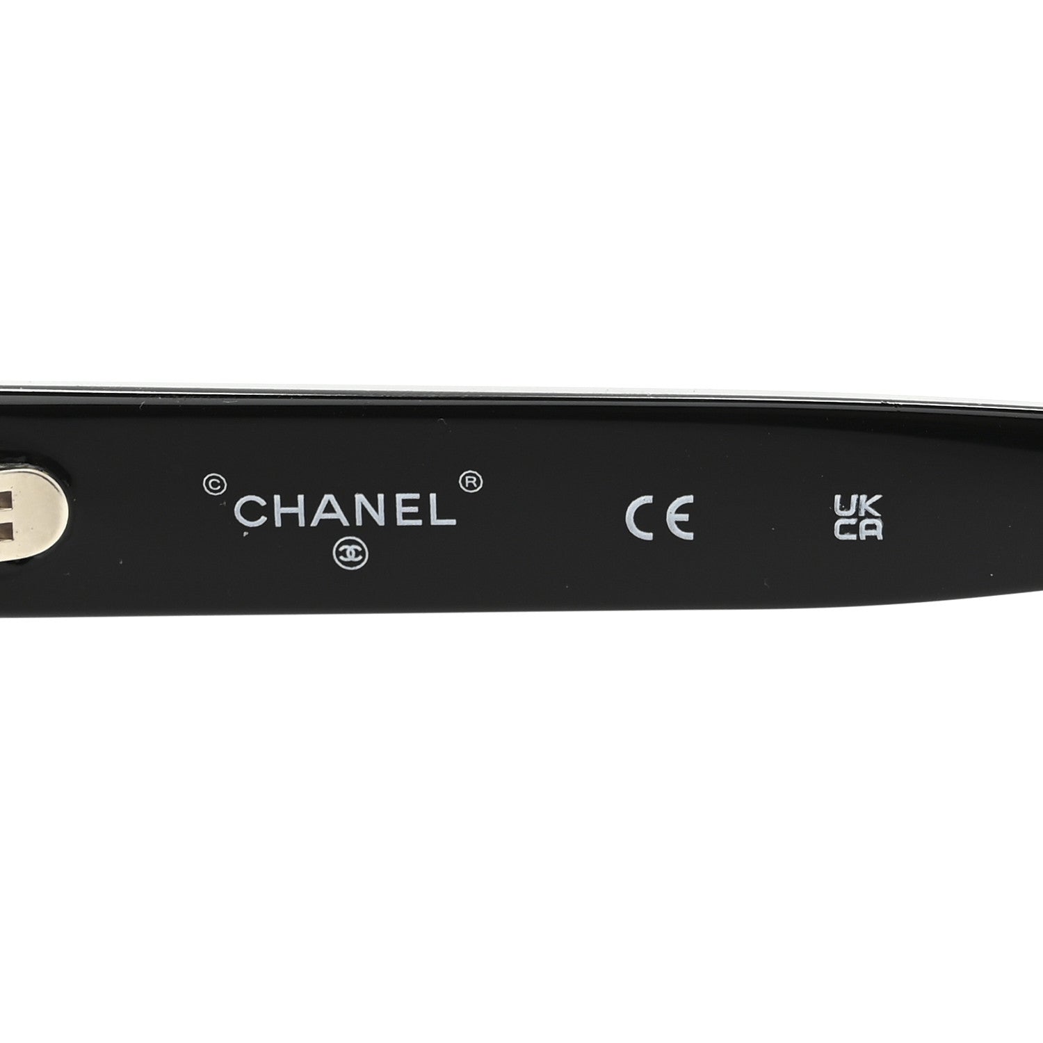 Chanel Acetate Calfskin Chain Rectangle Sunglasses 71626A Black 6 of 8