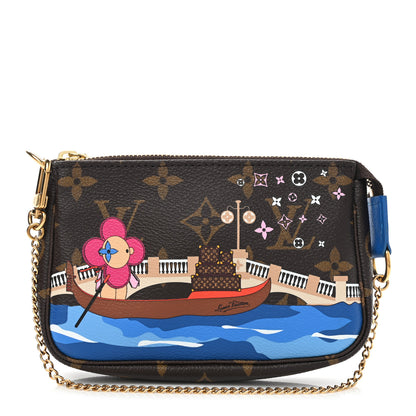 Louis Vuitton Monogram 2019 Christmas Animation Mini Venice Pochette Accessories Blue 1 of 9