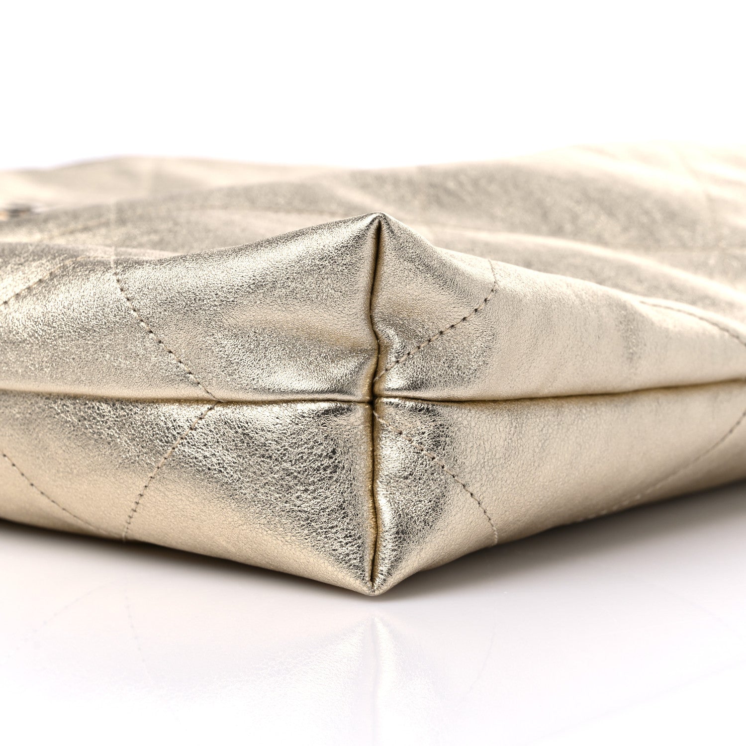 Chanel Metallic Calfskin Quilted Chanel 22 Golden 10 of 10