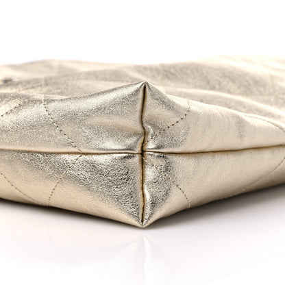 Chanel Metallic Calfskin Quilted Chanel 22 Golden 10 of 10