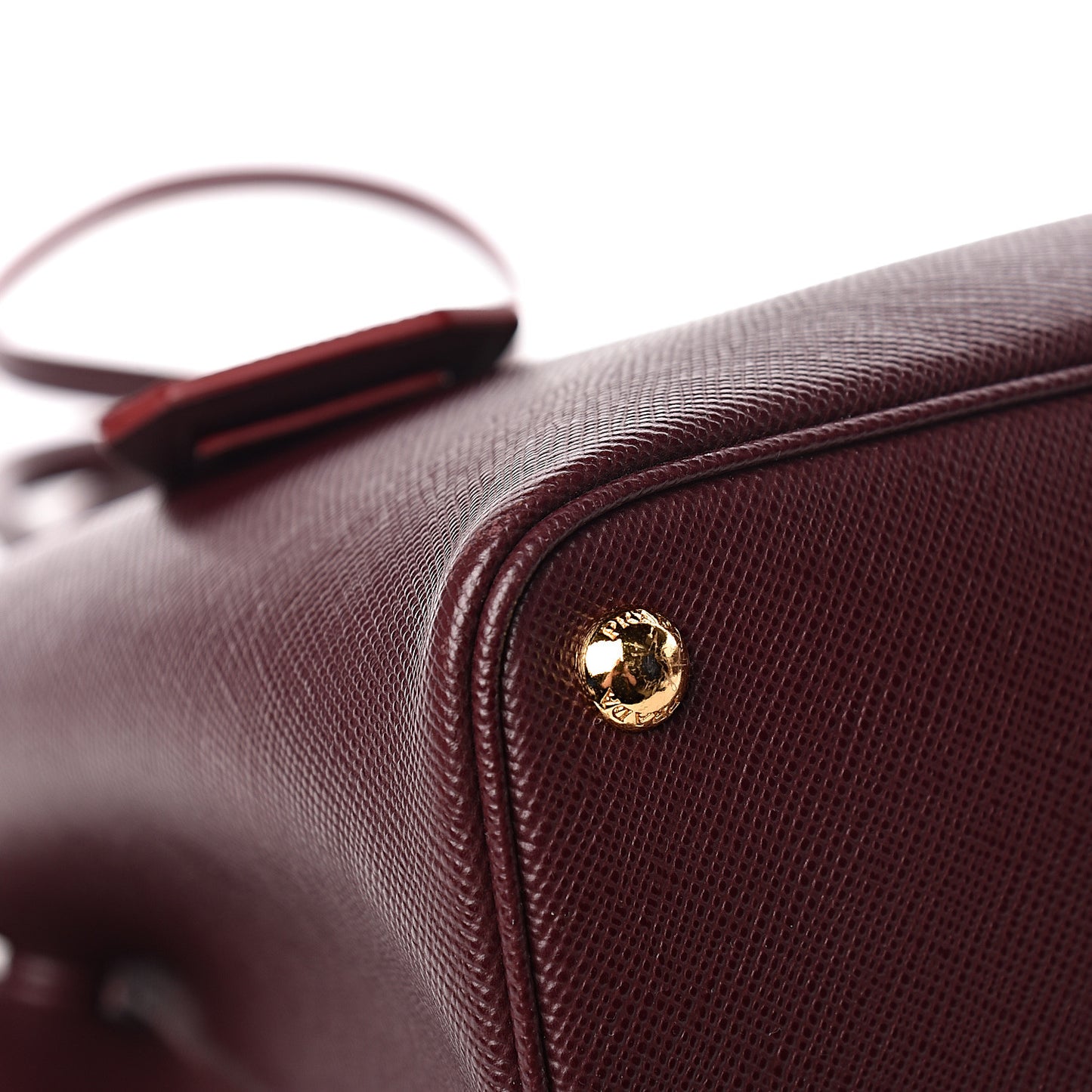 Saffiano Cuir Large Double Bag Granato Scarlatto