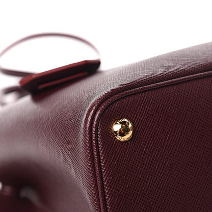 Prada Saffiano Cuir Large Double Bag Granato Scarlatto 9 of 13