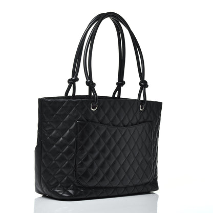 Chanel Calfskin Quilted Large Cambon Tote Black 3 of 9
