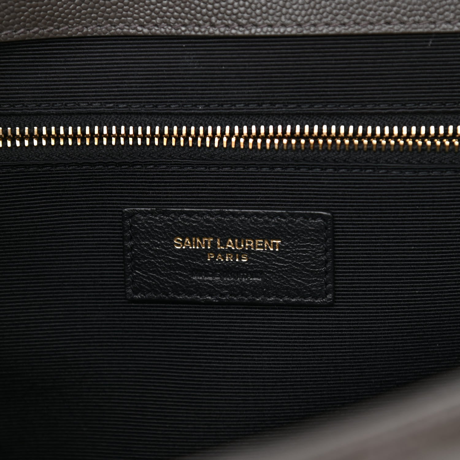 Saint Laurent Grain De Poudre Textured Mixed Matelasse Large Triquilt Monogram Satchel Pebble 5 of 7