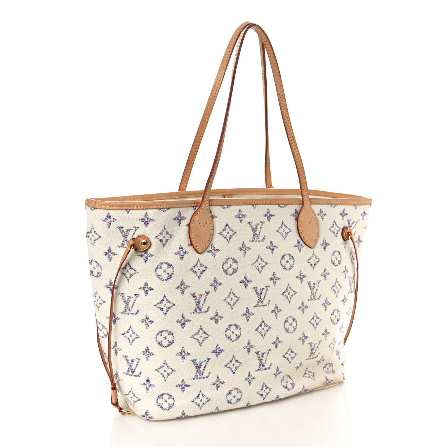Monogram Jacquard Neverfull MM Multicolor Beige