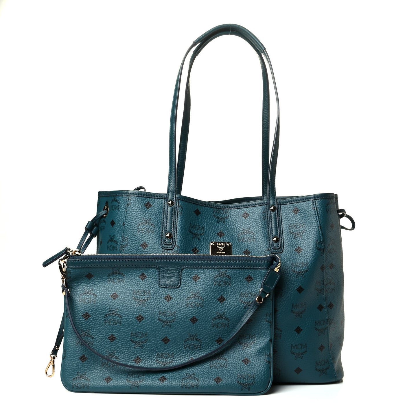 Visetos Medium Project Reversible Shopper Tote Blue