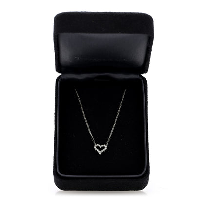 Tiffany Platinum Diamond Extra Mini Heart Pendant Necklace 5 of 5