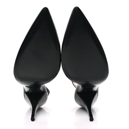 Gucci Malaga Kid Horsebit Erin 105mm Slingback Pumps 38.5 Black 5 of 9