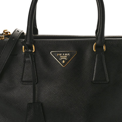 Prada Saffiano Small Galleria Double Zip Tote Black 7 of 13
