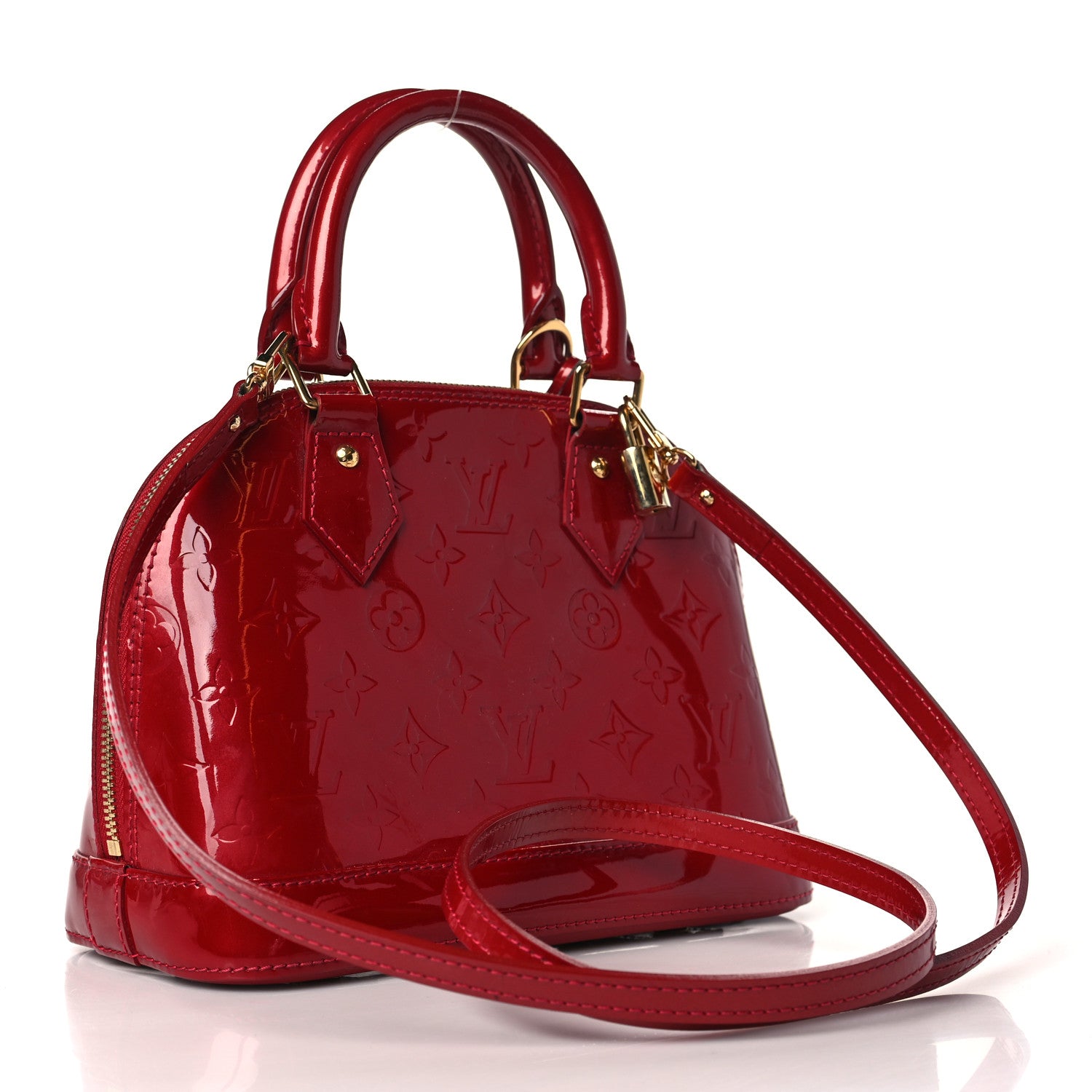 Louis Vuitton Vernis Alma BB Pomme D'Amour 3 of 8