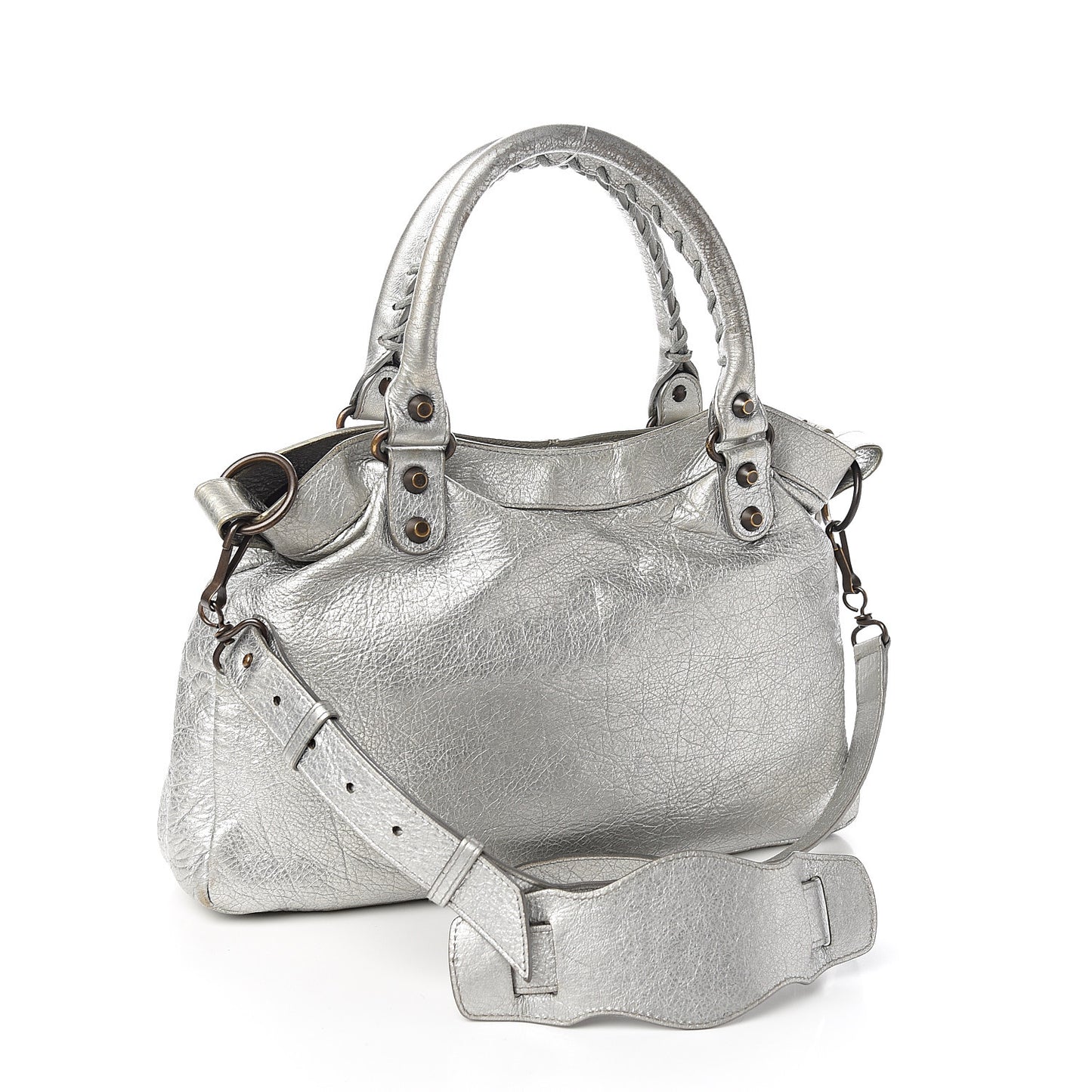 Metallic Agneau Classic Hardware Town Gris Aluminum