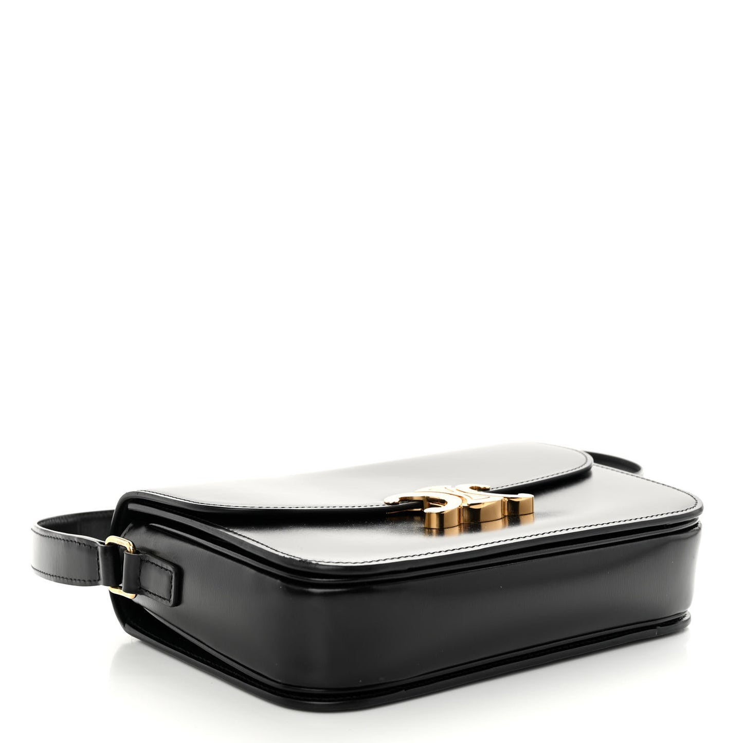 Shiny Calfskin Medium Triomphe Black
