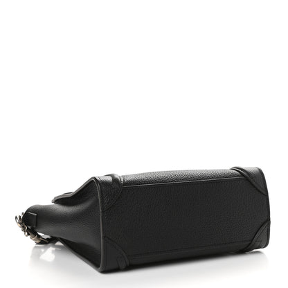 Celine Drummed Calfskin Nano Luggage Black 4 of 9