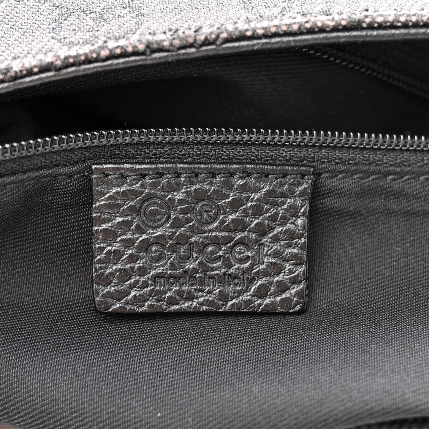 Monogram Calfskin Horsebit Classic Ring Hobo Black