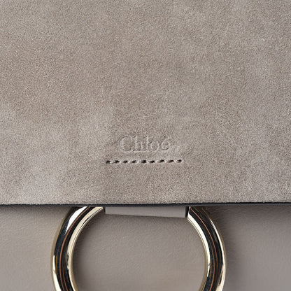 Chloe Suede Calfskin Small Faye Shoulder Bag Motty Grey 10 of 10