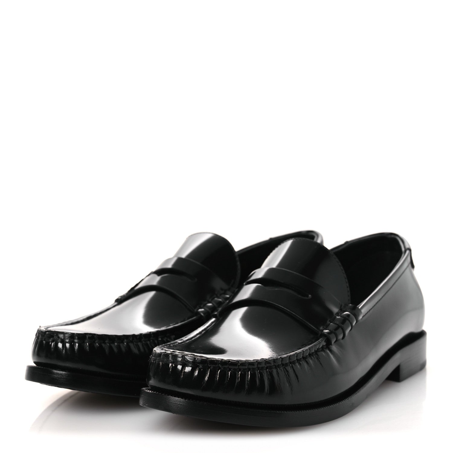 Saint Laurent Magnum Lux Calfskin Le Loafer 15 Moccasins 38 Black 4 of 11