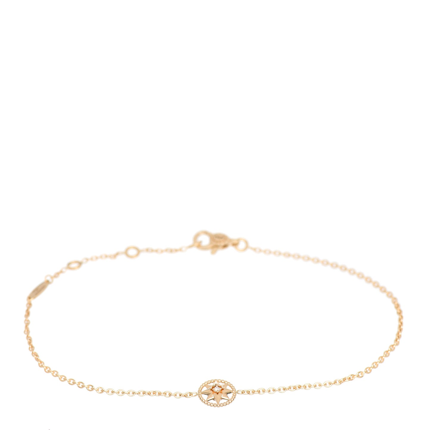 18K Yellow Gold Diamond XS Rose Des Vents Bracelet
