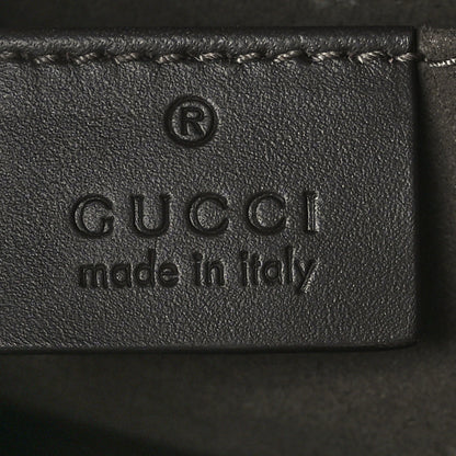 Gucci GG Supreme Monogram Selleria Calfskin Web New Web Cosmetic Case Beige Ebony Cocoa 6 of 9