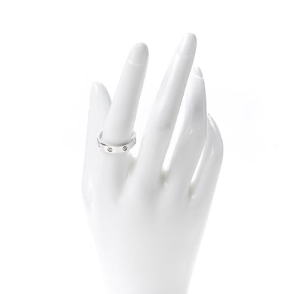 Cartier 18K White Gold 8 Diamond 4mm Wedding Band LOVE Ring 59 8.75 2 of 6