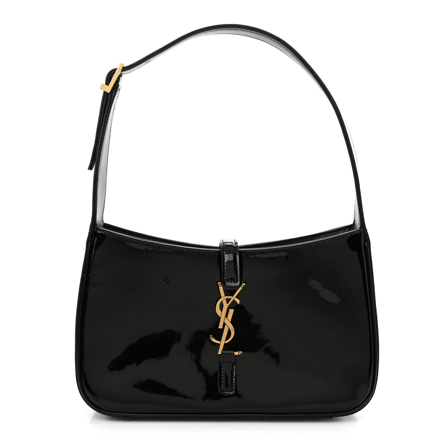 Patent Calfskin Le 5 A 7 Hobo Black