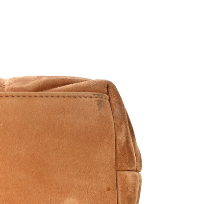 Saint Laurent Suede Calfskin Quilted Small Loulou Puffer Monogram Chain Satchel Cinnamon 11 of 13