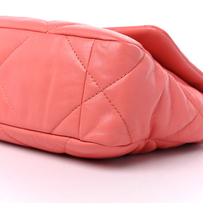 Chanel Goatskin Quilted Medium Chanel 19 Flap Coral 9 of 10