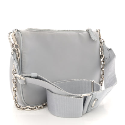 Prada Re-Nylon Saffiano Double Pouch Shoulder Bag Fiordaliso 2 of 13