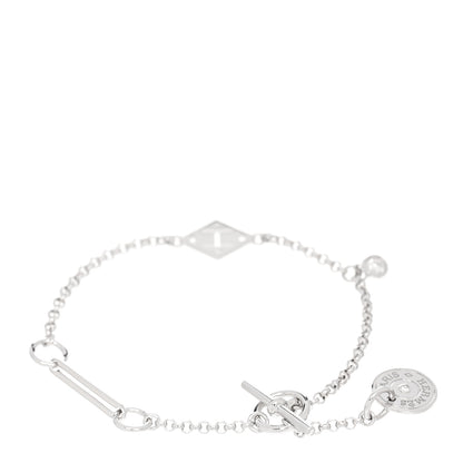 Hermes 18K White Gold Diamond Gambade Bracelet XS 2 of 4