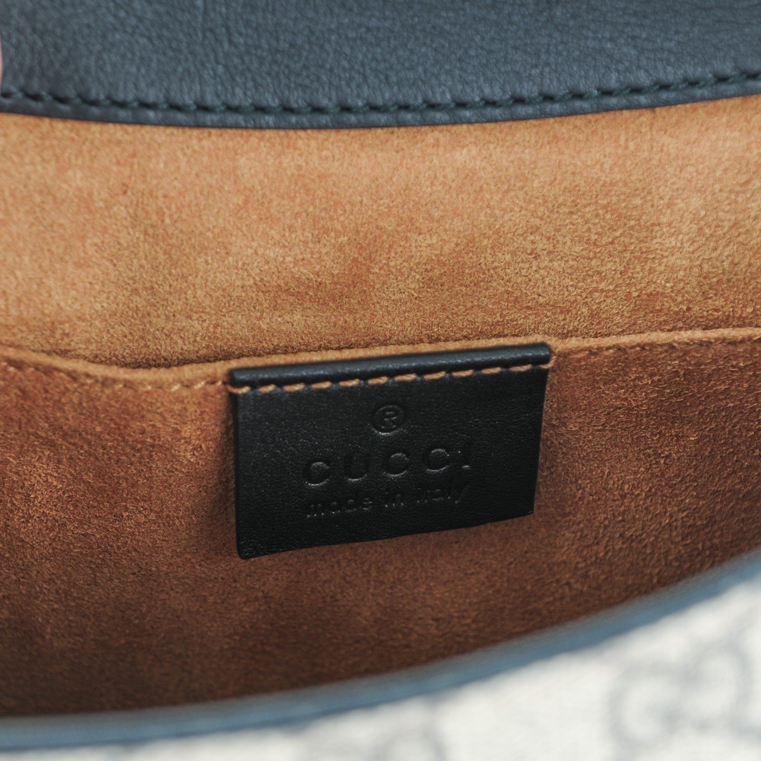 Gucci GG Supreme Monogram Web Medium Padlock Messenger Shoulder Bag Black 6 of 7