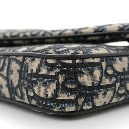 Christian Dior Oblique Saddle Triple Pouch Navy Blue 9 of 10