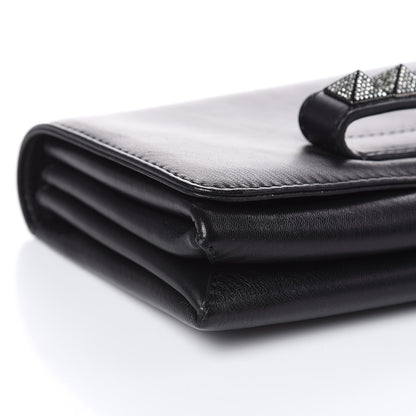 Valentino Garavani Nappa Crystal Encrusted Studs Va Va Voom Shoulder Bag Black 11 of 13