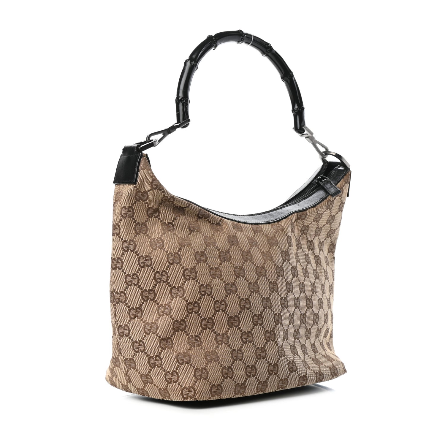 Monogram Bamboo Shoulder Bag Black