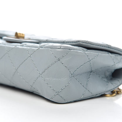 Chanel Aged Calfskin Quilted 2.55 Reissue Chain Waist Bag Light Blue 12 of 14