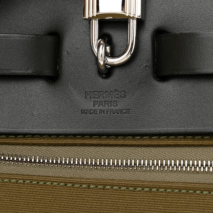 Hermes Vache Hunter Toile Herbag Zip 31 PM Khaki 8 of 13